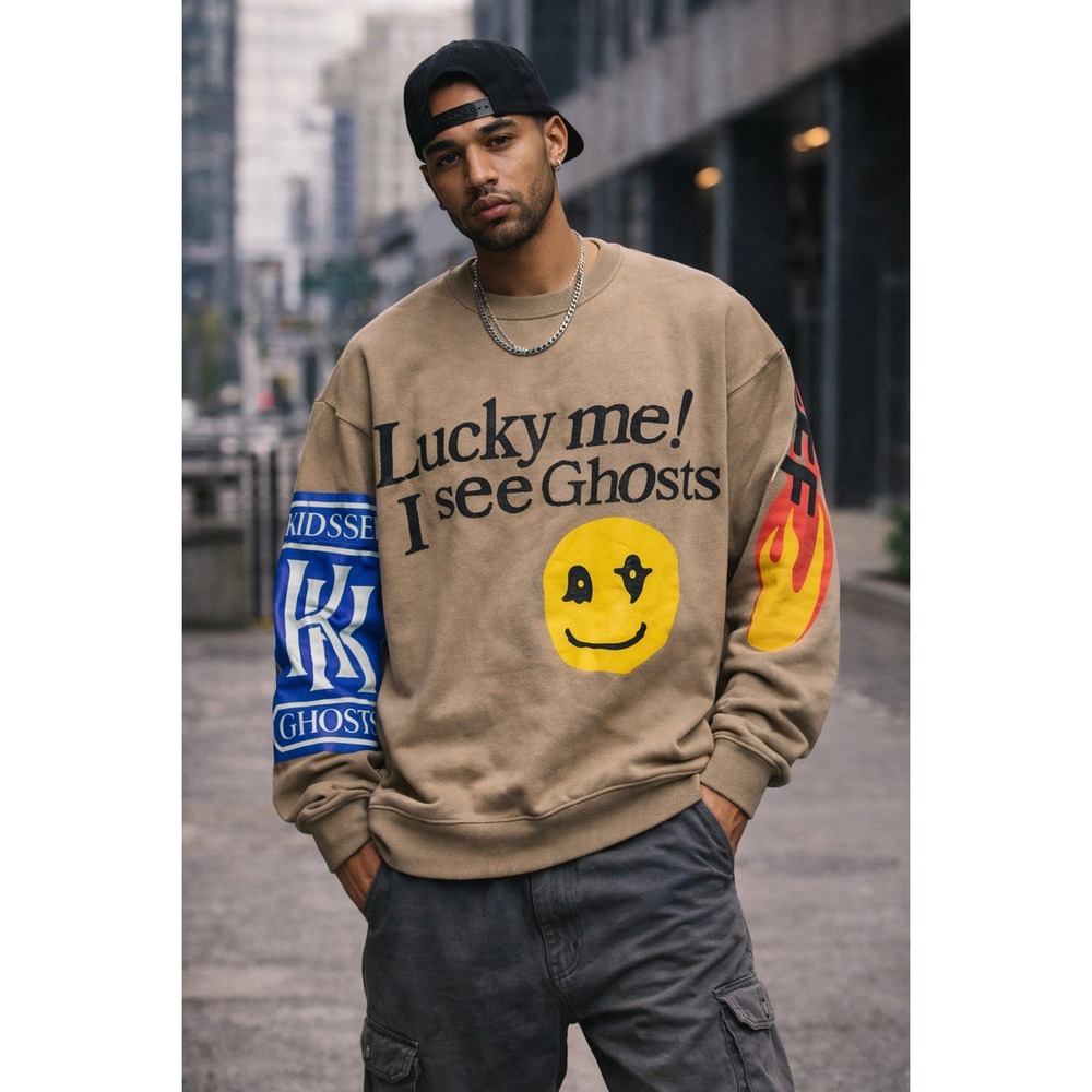 Lucky Me I See Ghosts Sweatshirt XL‎ Kanye Cudi Camp Flog Gnaw Streetwear